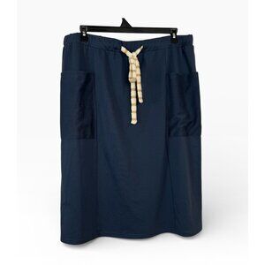 Roolee NEW Blue Pull On Skirt Size XXXL Pockets Casual Comfortable Lightweight
